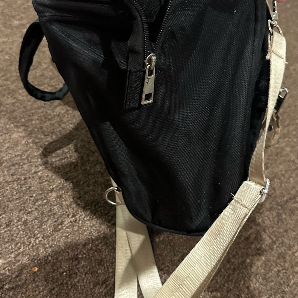 Adjustable Strap Durable Beaulyn S Diaper Bag Backpack, Mini Tote Black - Picture 2 of 7
